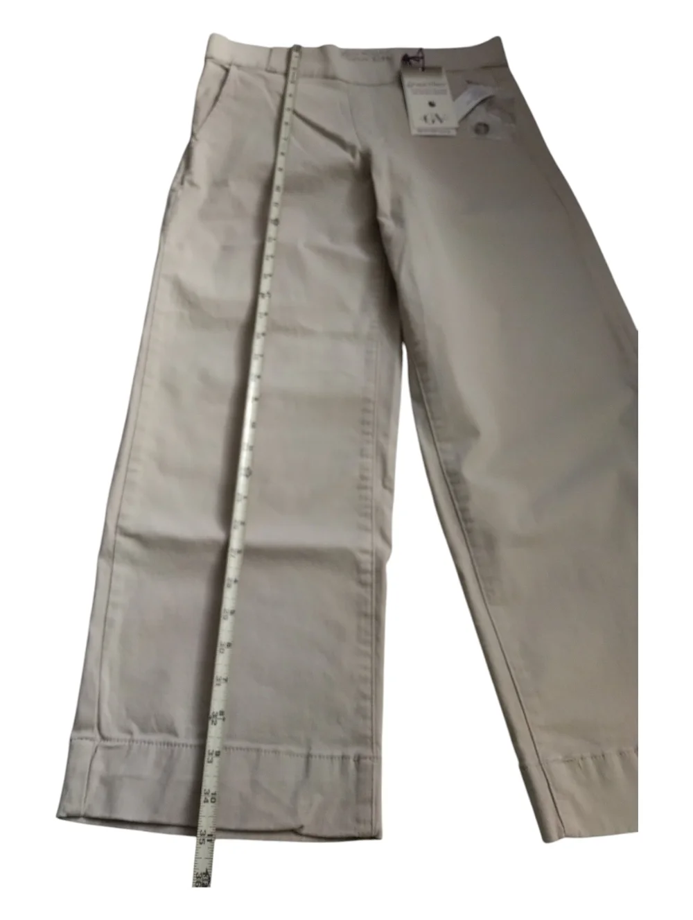 Gloria Vanderbilt Shape Effect Women's Wide-Leg High Rise Pants Beige Average 6 - Picture 3 of 5